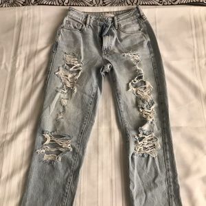 Pacsun distressed mom jeans
